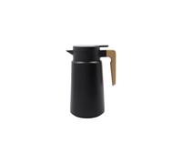Grande carafe en acier inoxydable noir, 1,8 L, poignée en bois - House Doctor, Cole - 16x14x26 cm