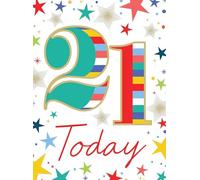 Grande carte d'anniversaire 21 ans - Format A4 Regal Publishing