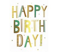 Grande carte d'anniversaire « Happy Birthday » - Format A4 Regal Publishing