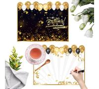 Grande carte d'anniversaire - Livre d'or de fête avec enveloppe, cartes de vœux surdimensionnées, pour homme, événement, réunion de famille, amis, réunion photo, souvenir