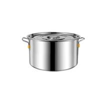 Grande Casserole Marmite en acier inoxydable Marmite de grande capacité Marmite de grande capacité Seau à soupe Marmite à sauce Pichet à eau Cuiseur vapeur Ustensiles de cuisine Pour Préparer Et Servi