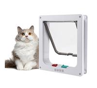 Grande chatière 23,5 * 25 * 5,5 cm, porte à rabat chatière à verrouillage 4 voies, porte pour chien silencieuse, porte pour animaux de compagnie facile à installer, convient aux chats, et