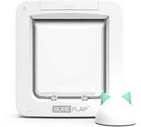 Grande chatière à Puce électronique Connect SureFlap avec hub, contrôle par Application, Fonction Couvre-feu, pour Chats et Petits Chiens, Installation dans Les Portes, fenêtres et Murs
