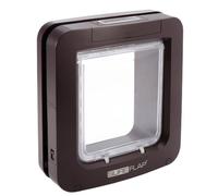 Grande chatière à Puce électronique pour Chats et Petits Chiens SureFlap Sure Petcare, Compatible avec Les médaillons d'identification par radiofréquence et micropuces, Marron