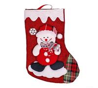Grande chaussette de Noël à suspendre près de la cheminée, design spacieux pour friandises et jouets de vacances, construction en tissu pour une utilisation à long terme (B)