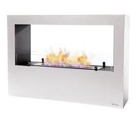 Cheminée Bio éthanol PURLINE - Parois de séparation - Blanc - Grande - Vraies flammes - 3,5 Kw
