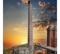 Grande cheminée industrielle - Faller 180055 - HO 1/87