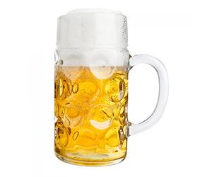 Grande chope à bière Van Well - Calibrée - Avec poignée - Passe au lave-vaisselle - Capacité : 1 l - Parfaite pour la restauration