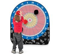 Grande Cible pour Enfants avec Balles Collantes, Jeu de Cible pour Enfants avec 4 Balles Collantes pour Jeu en Plein Air, Jeu de Cible Géant Pliable et Portable avec Sac de Transport (Noir)