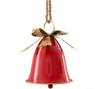 Grande cloche de Noël rustique en fer pour sapin et fenêtre - Cloche en métal pour décoration festive de maison et intérieur (numéro 4)