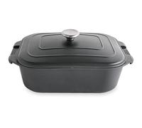 Grande cocotte légère rectangulaire en fonte d'aluminium 34,5 cm 7,7 L coloris noir Mathon