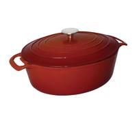 Grande cocotte ovale rouge en fonte Vogue 6 L