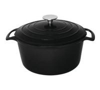Grande cocotte ronde noire 4l