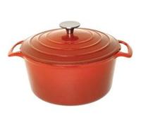Ustensile de cuisine Vogue Grande cocotte ronde orange 4l