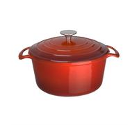 Vogue GH305 Cocotte ronde en fonte Rouge 125 x 235 mm 4 l
