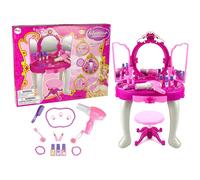 Grande coiffeuse féérique pour princesse avec siège et miroir