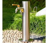 Grande colonne de robinet d'extérieur jaune verrouillable avec crochet pour le lavage de voiture et l'irrigation de la pelouse et solution d'arrosage de jardin pratique