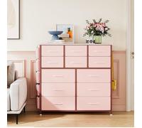 Grande Commode Scandinave,12 Tiroirs pour Chambre Rose