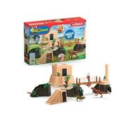 Schleich Dinosaurs 42656 | Mega-Set Conquête du Temple des Dinos | avec Flynn, 2 Dinosaures et Un trésor | Super idée Cadeau pour Filles et garçons | Jouet dès 5 Ans | Set Dinosaure de 169 pièces