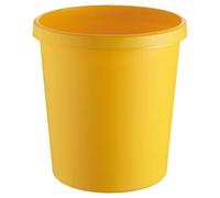 Grande Corbeille à Papier en plastique classique coloré - Jaune