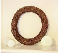 grande couronne de brindilles Ø 47 cm, couronne décorative pour l'intérieur et l'extérieur, couronne de porte, couronne naturelle, couronne murale