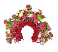 Grande couronne de fleurs pour mariage, bandeaux floraux, bandeaux de mariée, guirlandes florales, couronne de cheveux