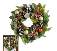 Grande Couronne de Noël 48 cm Décorations de Fête en Feuillage