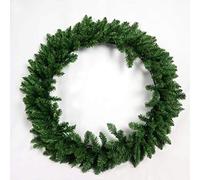 Grande Couronne de Noël Artificielle 100 cm pour Porte d'entrée Vert Sapin