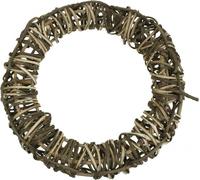 Grande couronne décorative Ø50cm de vignes - Couronne de porte naturelle en bois et osier, à décorer de multiples façons