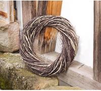 grande couronne décorative en brindilles, Ø 45 cm, brun, couronne de brindilles