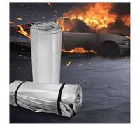 Grande Couverture Anti-feu en Fibre Verre Voiture - Tissu Ignifuge Spécial La Lutte Contre Les Incendies, avec Sac Transport Les Accidents Impliquant des Véhicules Électriques(6x9 m/19.6x29.5 ft)
