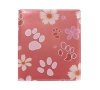 Grande couverture de livre remplaçable en cuir PU réutilisable pour ordinateurs portables de 24,9 x 27,9 cm Motif pattes de cerisier