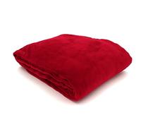 Grande couverture douce XL 150x200 cm en rouge Microfibre de flanelle chaleureuse - légère - sans peluche Couverture de qualité supérieure Type 176