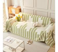 Grande Couverture Jeté De Canapé Nordiques Housses De Canapé En Chenille Douce 1 2 3 4 Places Serviette De Canapé Multifonctionnelle Plaids Canapé Pour Animaux Enfants(Size:180X230cm,Color:Green)