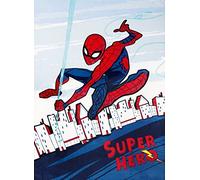 Grande couverture Spider-Man super douce en polaire corail 130 x 170 cm, couverture de canapé douillette en microfibre douillette pour canapé, motif Spiderman, Marvel Comics, Disney MCU, Avengers, No