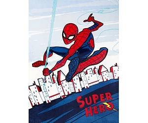 Grande couverture Spider-Man super douce en polaire corail 130 x 170 cm, couverture de canapé douillette en microfibre douillette pour canapé, motif Spiderman, Marvel Comics, Disney MCU, Avengers, No
