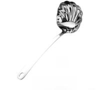 Grande cuillère de service en acier inoxydable avec bol large et poignée confortable pour ramasser efficacement les soupes, les pâtes, les légumes dans la maison, le restaurant, le buffet, argent