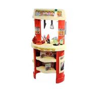 Grande Cuisine electronique 47 x 90 cm (LXL) avec Son + 18 Accessoires Inclus - Jeu Imitation - Jouet Fille avec Carte Tigre - Enfant