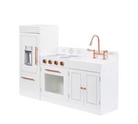 Grande cuisinière de Jeu Rose doré en Bois pour Enfant Teamson TD-12863R