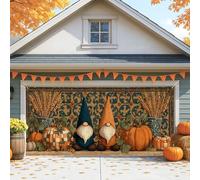 Grande décoration de porte de garage rustique vintage pour Halloween et Thanksgiving, décoration d'intérieur d'automne en plein air, 400 x 180 cm