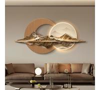 Grande décoration murale 3D représentant un paysage,Sculpture décorative 3D avec éclairage LED,Applique décorative pour entrée et couloir,Idéal pour les chambres,salons(E,100*50cm/39.4*19.7in)