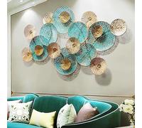 Grande décoration murale de luxe moderne style bohème, motif feuille de lotus, sculptures murales 3D à fleurs empilées, fait main, décoration à suspendre pour salon, salle de bain, hôtel
