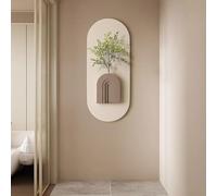 Grande décoration Murale pour Salon, Peinture 3D en grès, Applique Murale Simple avec Simulation de Plante pour Salle à Manger, Bureau et Restaurant