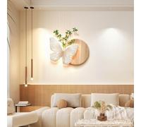 Grande décoration Murale pour Salon, Peinture Murale Moderne avec Plantes artificielles, Applique Murale, peintures murales en Relief 3D, Sculptures murales de Paysage