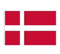 Grande Drapeau Danemark 90x150cm,Double Face Drapeaux Danemark Mat Polyester et Personnalisable,avec Oeillet Métalliques Couture,pour Oktoberfest Événements Sportifs,Décoratifs d'extérieur