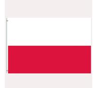 Grande Drapeau Pologne 90x150cm,Double Face Drapeaux Pologne Mat Polyester et Personnalisable,avec Oeillet Métalliques Couture,pour Oktoberfest Événements Sportifs,Décoratifs d'extérieur