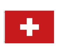 Grande Drapeau Suisse 90x150cm,Double Face Drapeaux Suisse Mat Polyester et Personnalisable,avec Oeillet Métalliques Couture,pour Oktoberfest Événements Sportifs,Décoratifs d'extérieur