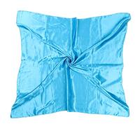 Grande écharpe carrée en satin pour femme avec sensation de soie, 89 cm - Bleu - taille unique