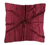 Grande écharpe carrée en satin pour femme avec sensation de soie, 89 cm - Rouge - taille unique