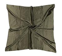 Grande écharpe carrée en satin pour femme avec sensation de soie, 89 cm - Vert - taille unique